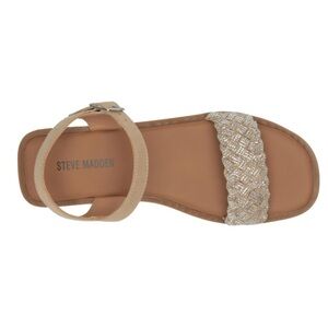 Steve Madden Girls’ Noah Girls Flat Sandal Size: 2